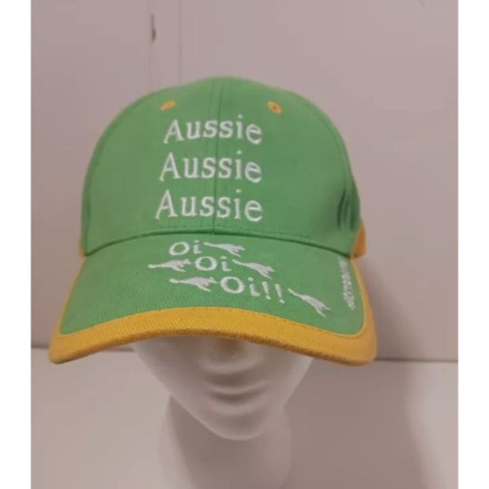 Australia Aussie Aussie Aussie Oi Oi Oi !! Adjustable Cap Hat Green Raygun